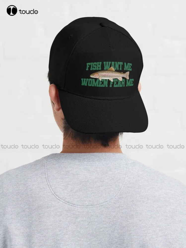 Кепка унисекс с надписью Fish Want Me персонализированная уличная шапка для папы