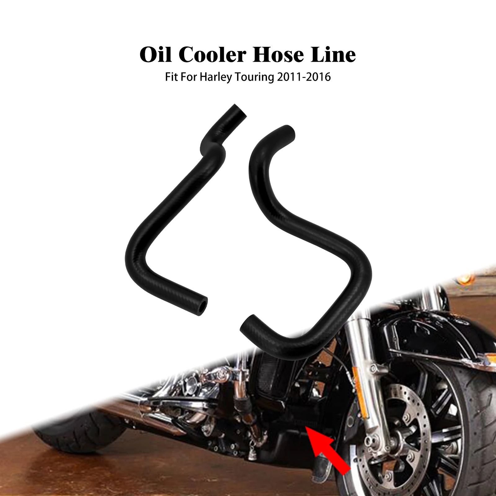 Шланг для масляного радиатора мотоцикла, резиновая трубка для слива масла для Harley Touring Road King Electra Street Glide Ultra Tri FLTRX 2011-16