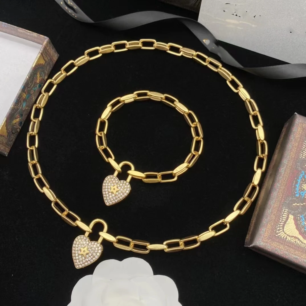 

Retro Jewelry for Men and Women Necklace Set Bold Chain Stainless Steel Love Couple Birthday Gifts 2023 New Wholesal e Popular