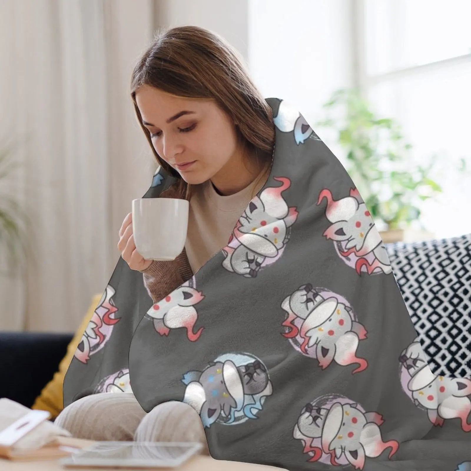 Hisuian Zorua бесшовное одеяло с узором фланелевые тонкие одеяла большие