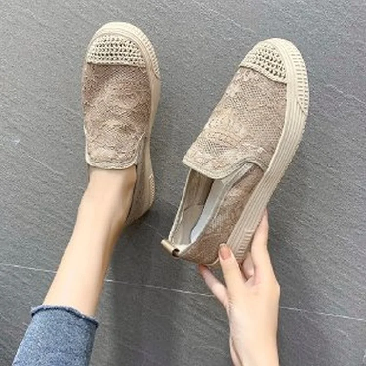 

Женские туфли на плоской подошве, однотонные сетчатые туфли с закрытым носком и круглым носком, на плоской подошве, абрикосового и черного ц...