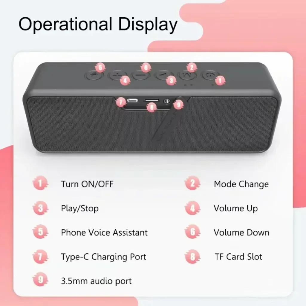 Беспроводной Bluetooth-динамик V5.0 TWS Type-C