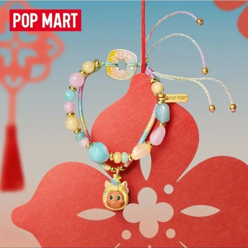 Фото Браслет POPMART Labubu Have A Good Run Series, изысканный декоративный модный слепая коробка, предметы интерьера, периферийные изделия, подарки на день рождения №4