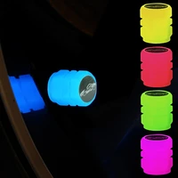 upgrade luminous valve cap with car logo auto motorcycle bike tire nozzles cover decoration dustproof cover tyre accessories