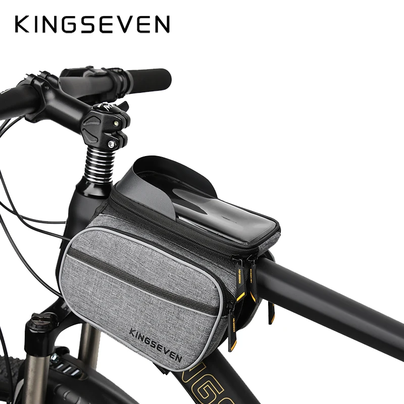 KINGSEVEN Bicycle Front Bag 1.4L Touch Screen Cycling Phone 