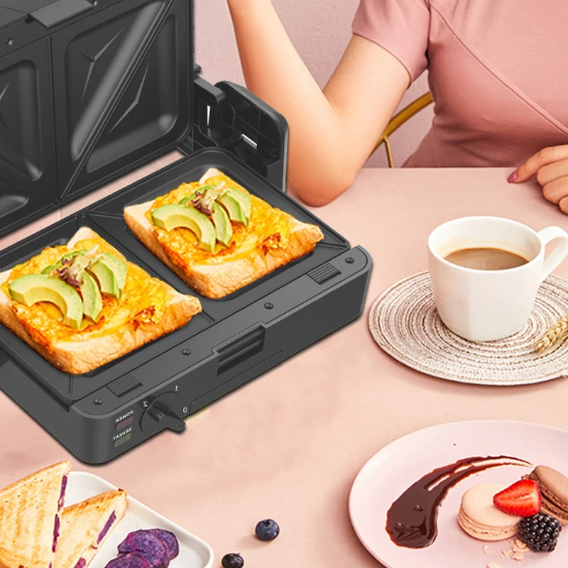 4 IN 1 Breakfast Machine Home Multifunctional Sandwich Maker Waffle Non-stick Baking Pan 1200W High Power Pancake |