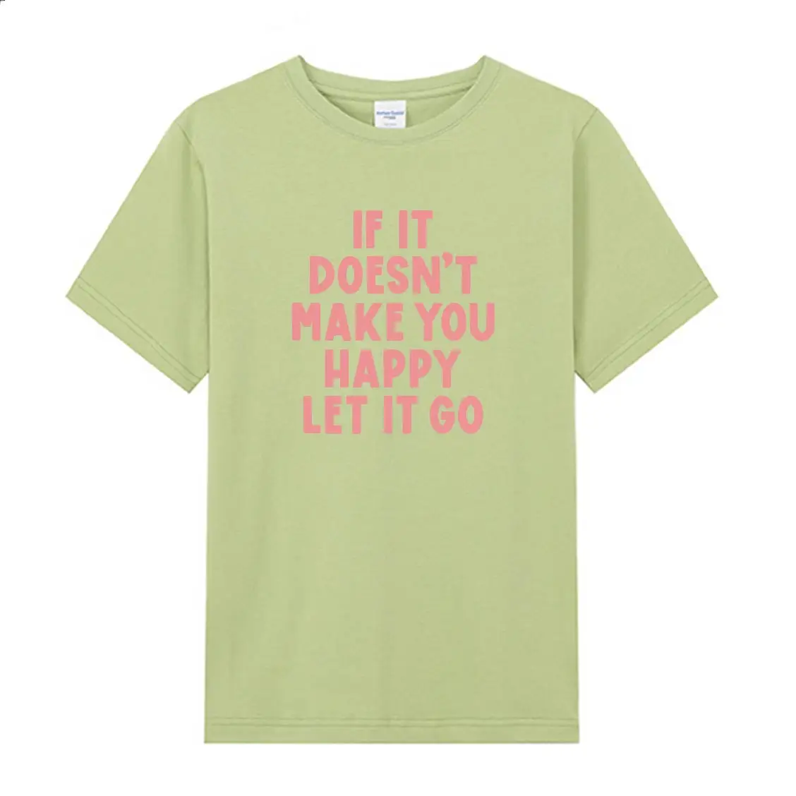 Slogan Female Tee-Shirt If It Does't Make You Happy Let It Go Multicolor Casual Cotton T-Shirt Summer Womens Boutique Tops Tee images - 6