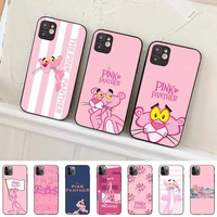 toplbpcs pink panther phone case for iphone 11 12 13 mini pro max 8 7 6 6s plus x 5 se 2020 xr xs funda case