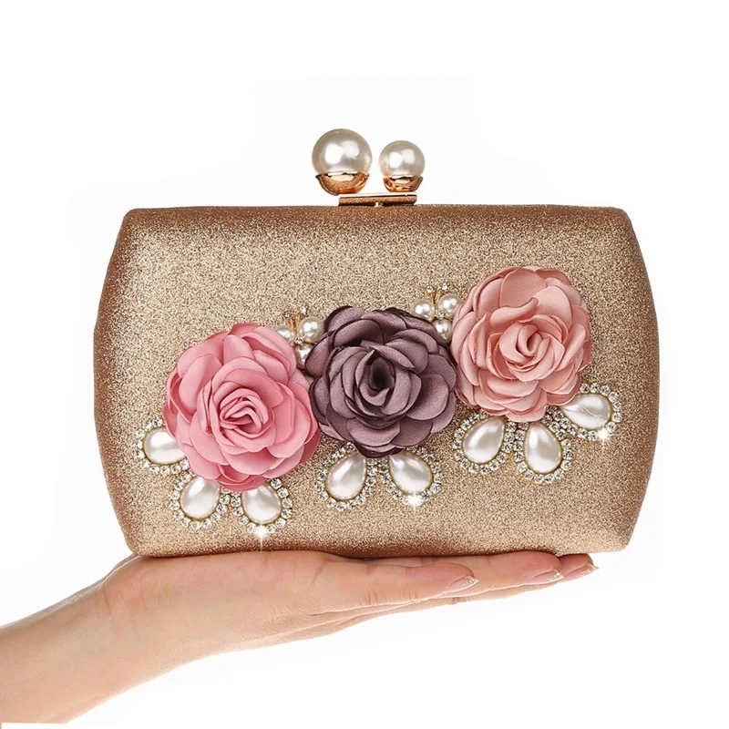 

Fashion Gold Women's Bag PVC Handbag Wedding Evening Bag New Clutch Bridal Party Purse Makeup Bag 1871-1-B