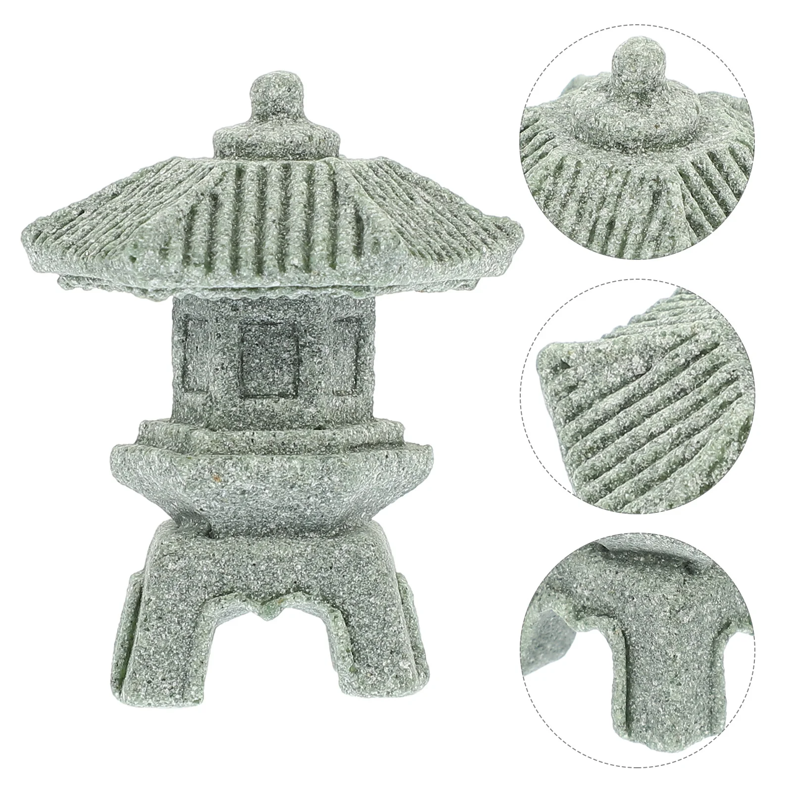 

Japanese Tower Light Decoration Decor Adorn Pagoda Ornament Garden Miniature Statue Scenery Landscape Pavilion Home