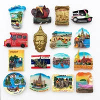 thailand travel commemorative decoration crafts magnetic refrigerator magnets 3d resin thailand fridge magnet sticker home decor