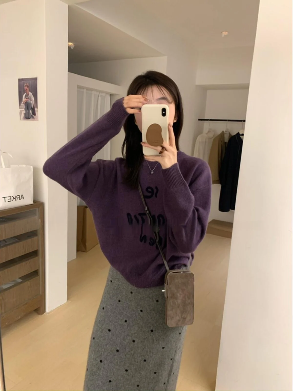 Тринадцать линий Женская одежда Дизайн Sense Свободный утягивающий теплый свитер с