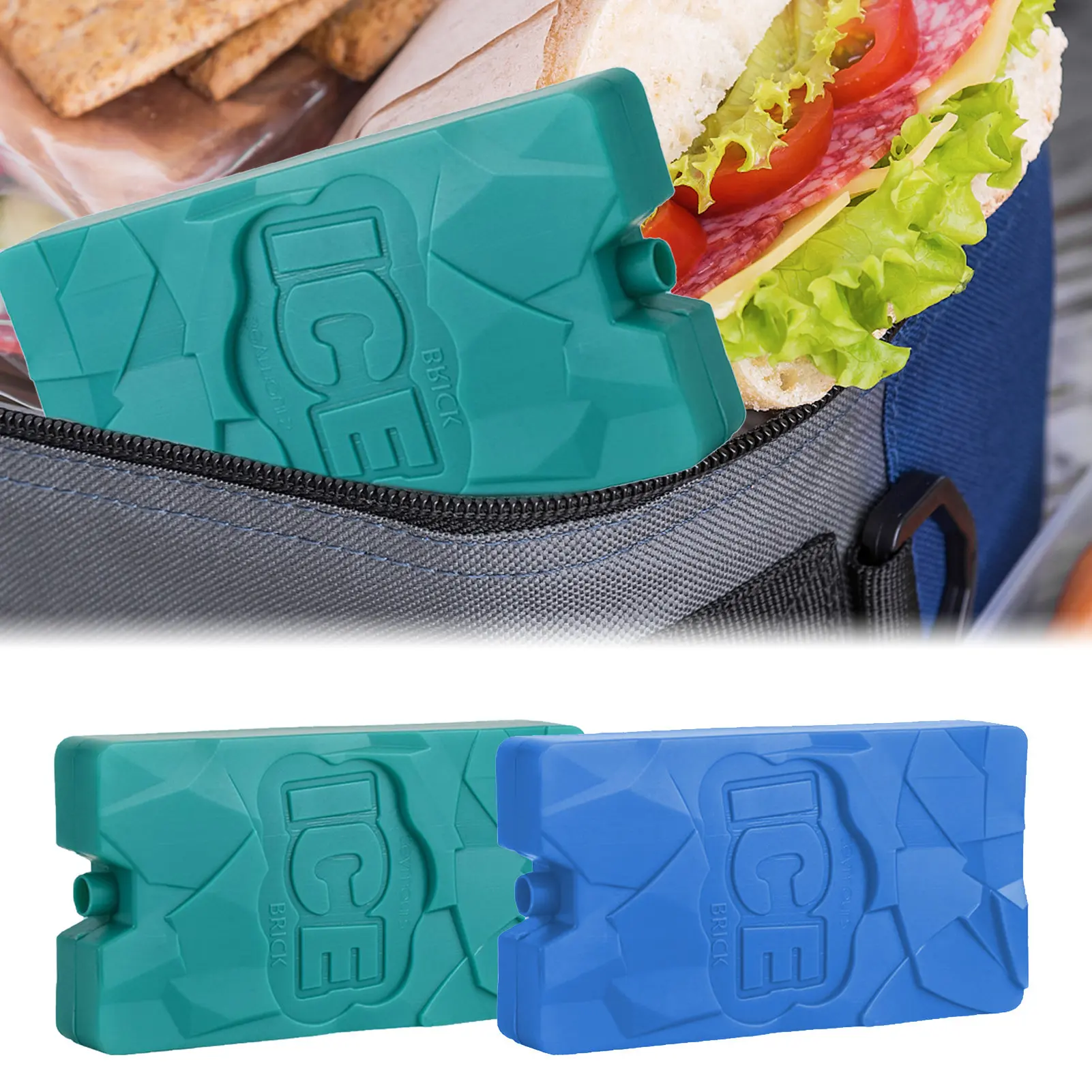 

Ice Packs For Coolers & Lunch Bags Cold Freezer Ice Packs Coolers & Lunch Box Accessories Keeps Food Fresh For Camping Travel