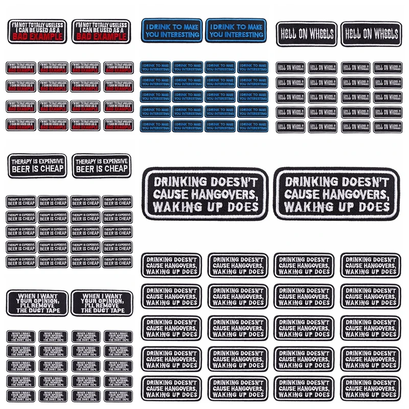 10 шт./партия, нашивки с надписью на английском языке