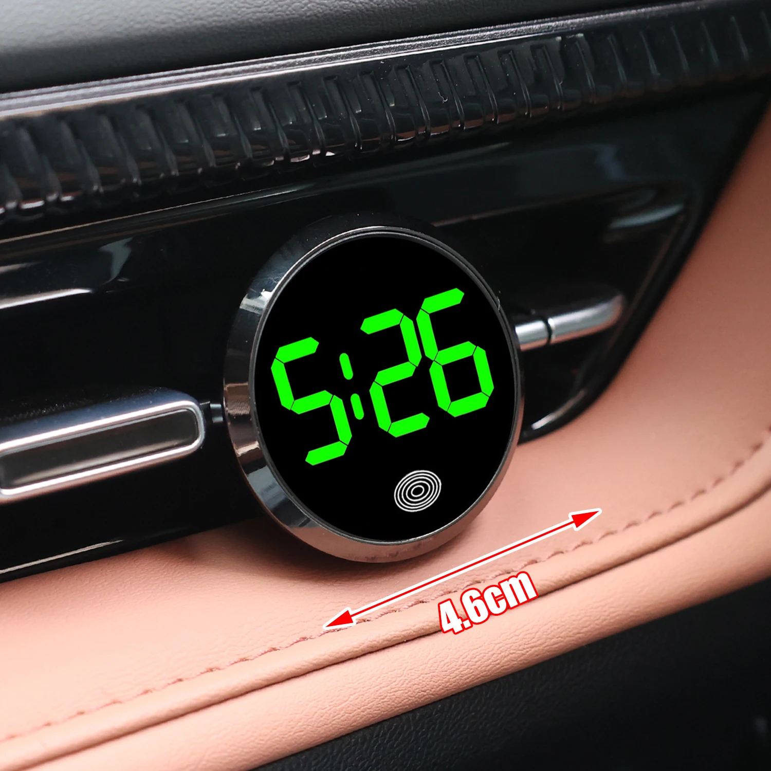 

46 мм автомобильные мини светящиеся автомобильные часы автомобильные внутренние часы механические кварцевые часы авто орнамент цифровые часы