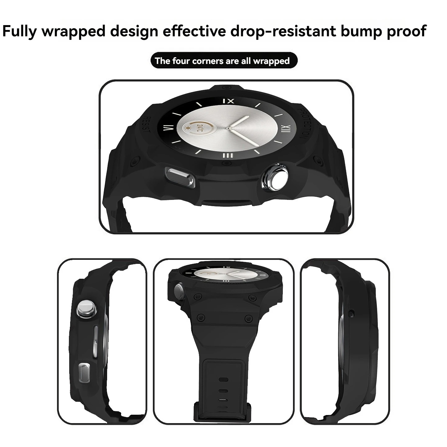 Фото Рамка из ТПУ, чехол для наручных часов, протектор для Huawei Watch GT5/GT4, 46 мм, ремешок для умных часов, силиконовый браслет-бампер, чехол №4