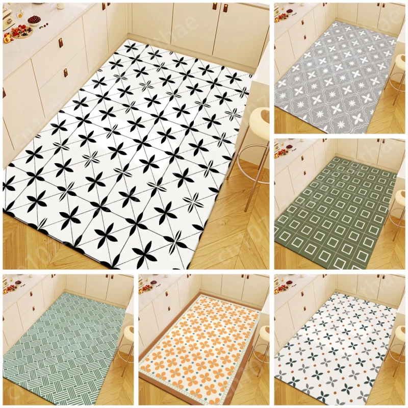 

Geometric Pattern Kitchen Carpet for Living Room Floor Decoration Non Slip Entrance Door Mats for Hallway Bedroom Decor Rugs