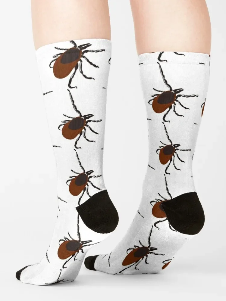 Носки Questing Deer Tick (Ixodes scapularis) Нескользящие подвижные чулки для девушек мужские