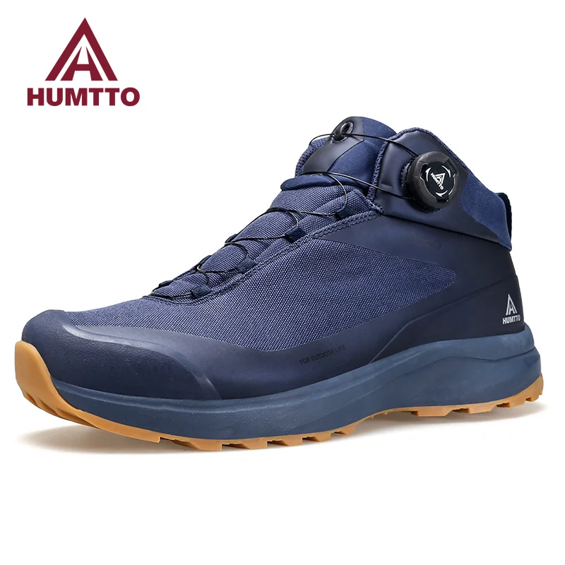 HUMTTO New Man Trail Running Shoes Luxury Designer Men's Breathable Sport Mens Tennis Trainers Waterproof Black Sneakers for Men