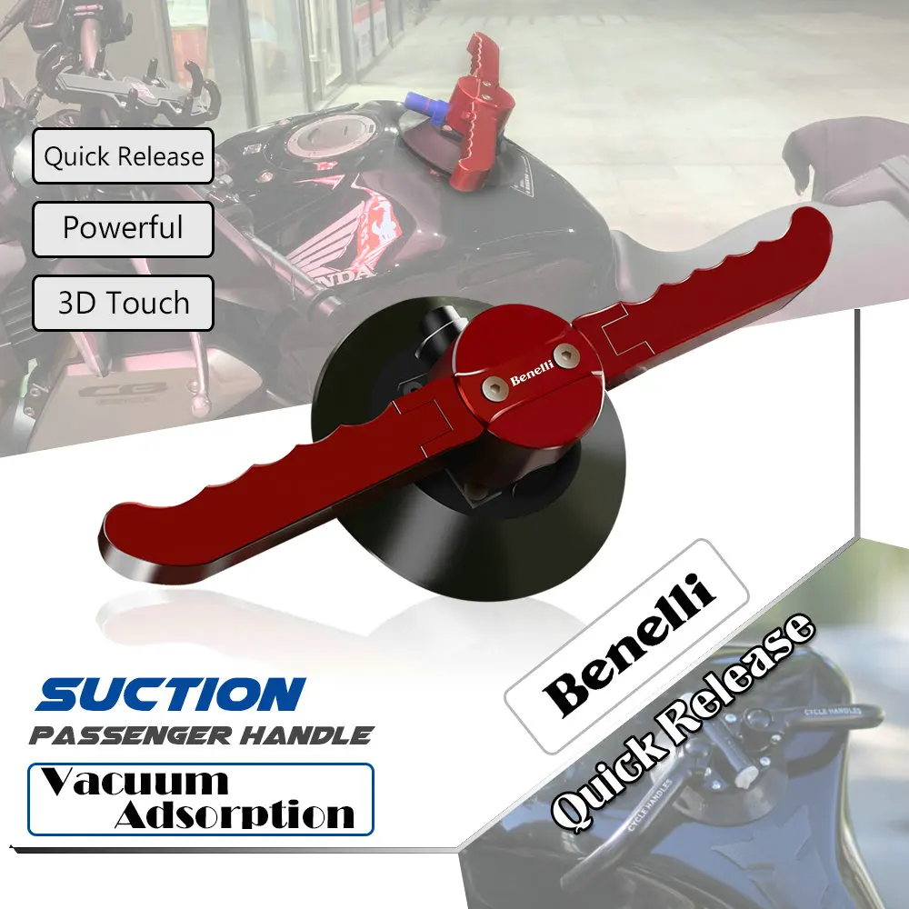 

Quick Release Vacuum Hand Pump Suction Cup Passenger Handgrips Tank Grab Bar Handle Armrest for Benelli 302s 502c 752s