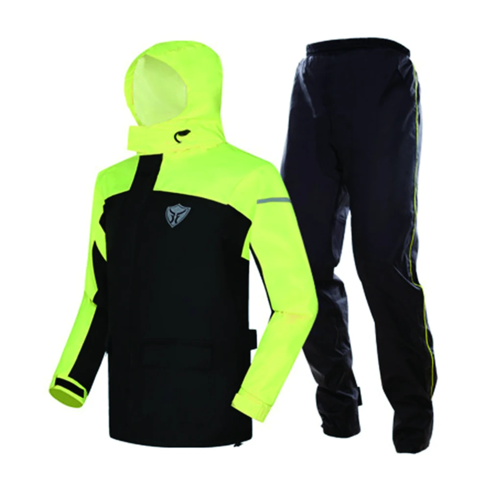 

Ultra-thin Raincoat Breathable Men's Raincoat Reflective Nylon Rain Coat For Biker Motorcycle Suit Waterproof Rain Clothing