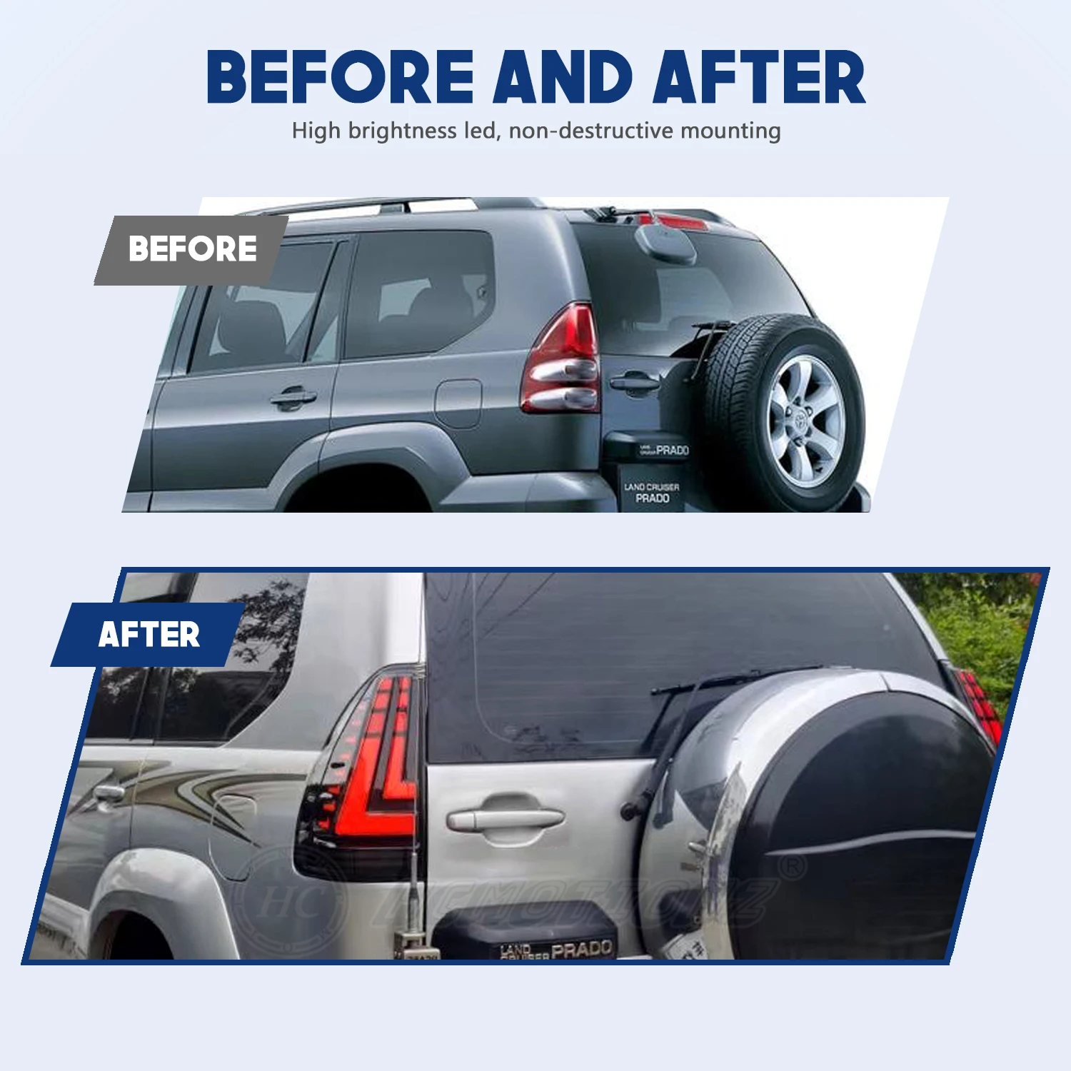 HCMOTIONZ светодиодные задние фонари для Toyota Land Cruiser Prado 2003-2009 3th Gen автомобиль задние фонари сборки Lihting системы (art.: 3920cb8dfe69d) - 3920cb8dfe69d