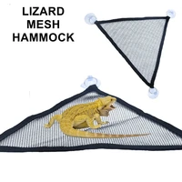 retile bearded dragon hammock hanging toy climbing bed geckos lizard lounger ladder nest snack 2 pack accessories suction cup