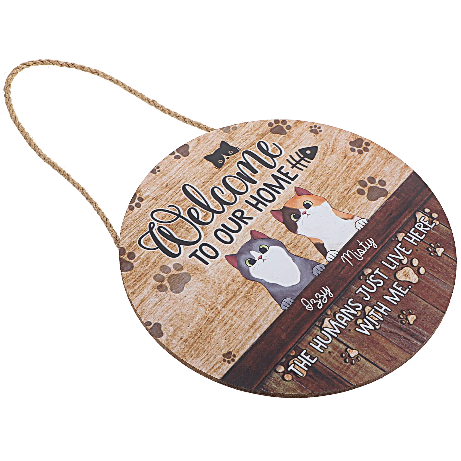 

Door Welcome Sign Outdoor Decor Door Decorative Sign Coffee Signs Cat Wooden Door Number Round Front Porch Decor