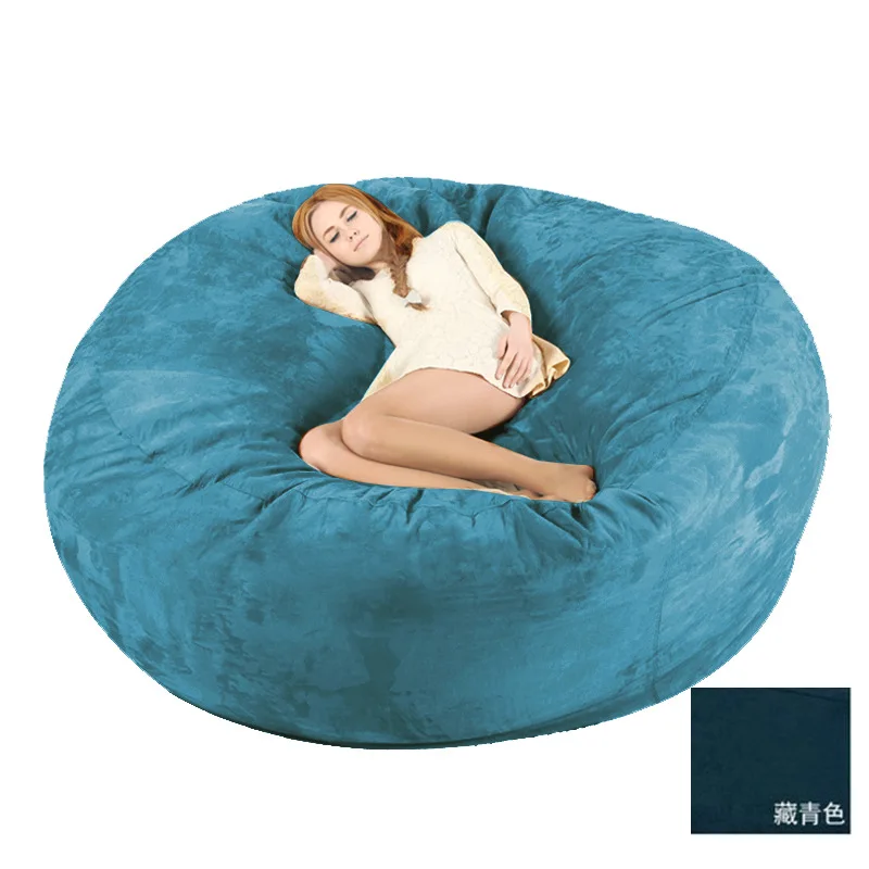 Amazon XXL Huge Chill Sack Toddler giant fur game Round comfortable Soft Fluffy Faux Kids Soft Bean Bag living room Chairs Cover