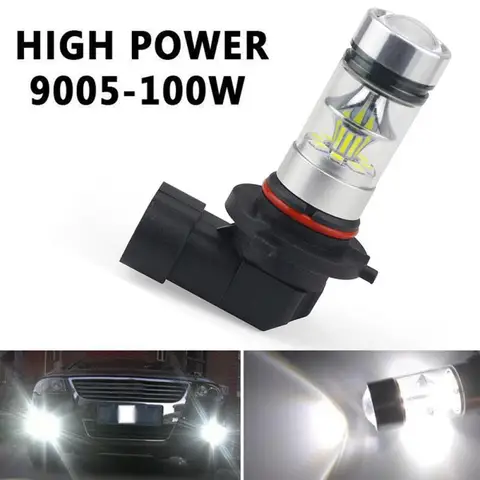 100 Вт 9005/HB3 9006/HB4 H11/H8 H10 6500K Супер белая противотуманная фара Светодиодная лампа дальнего света DRL Дневные ходовые огни
