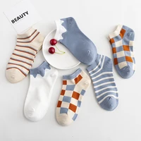 5 pairs lot pack japanese korean style cute lovely pure ins fashion trend cotton boat short socks