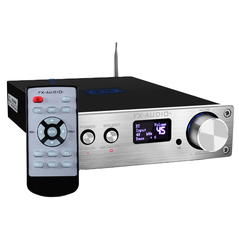 

Fx audio d 802c pro aptX Беспроводной hifi USB AUX домашний Стерео полный класс d Цифровой усилитель аудио