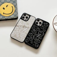 ins fashion trend brand smiley mirror phone cases for iphone 13 12 11 pro max xr xs max x 78plus couple anti drop soft cover
