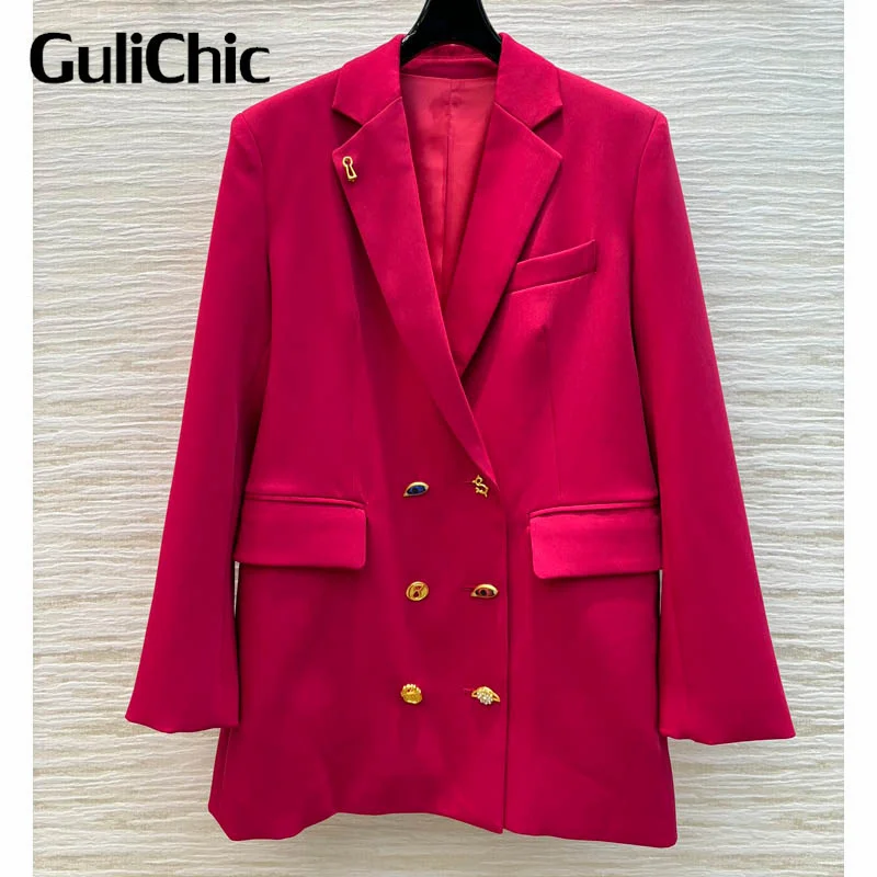 Женский двубортный блейзер с лацканами GuliChic 9 27