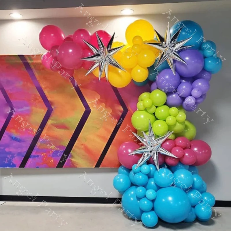 

163pcs Multicolor Mat Balloon Garland Arch Kit Water Drop Foil Balloons Birthday Party Baby Shower Decoration Supplies Favors