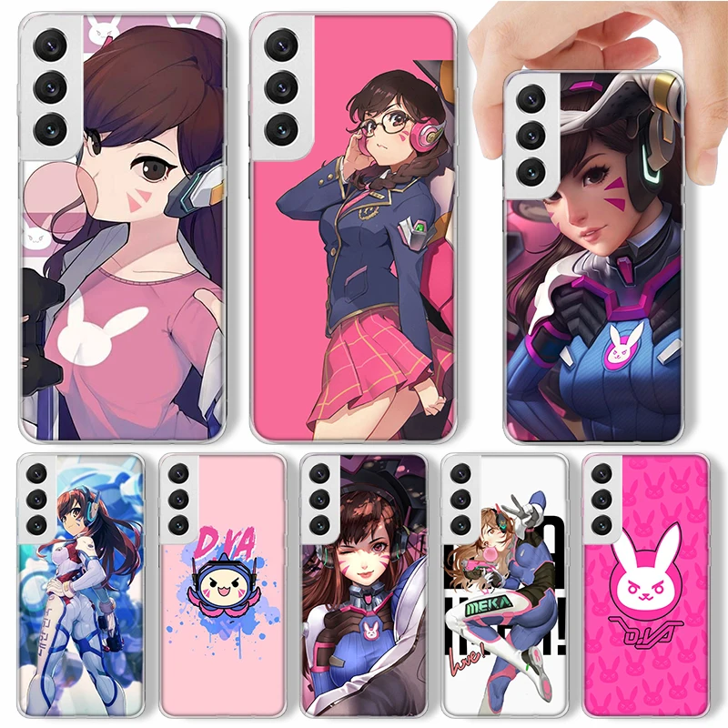 Game O-Overwatchs-DVA Phone Case For Samsung Galaxy S23 S22 S21 Ultra S20 FE S10 Plus S10E S9 S8 + S7 Edge Soft Cover Silicone S