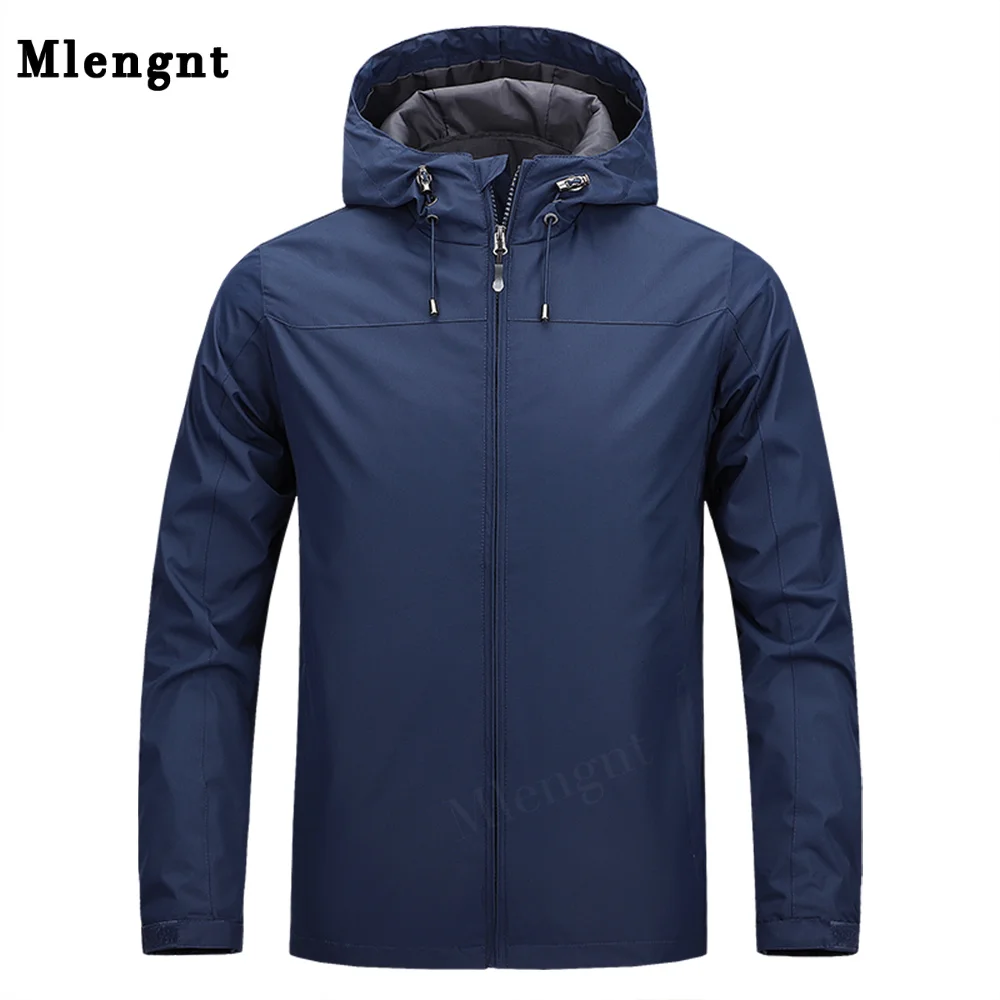 

Mens Spring Windproof Jackets Casual Thin Hooded Windbreakers College Bomber Waterproof Black Windcheater Hommes Varsity Jacket