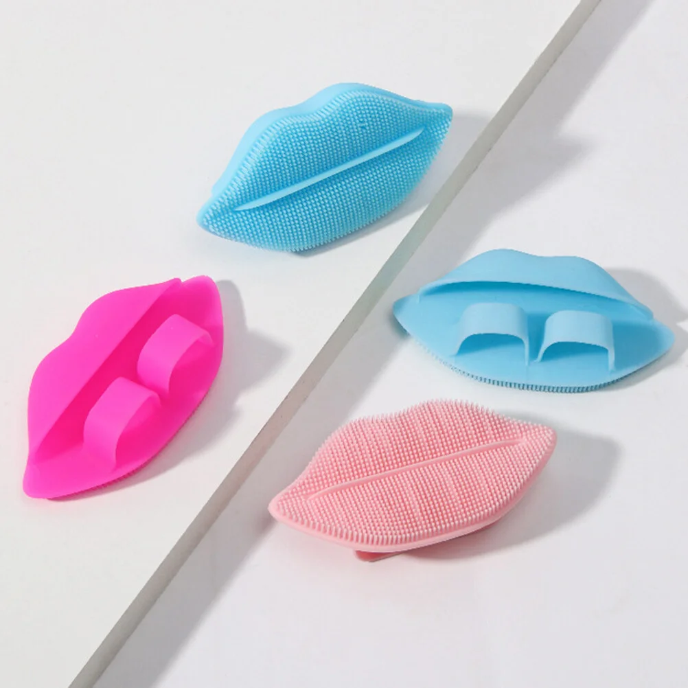 

Dry Brushing Face Cleanser Silicone Lip Brushes Scrubber Exfoliator Tool Handhold Facial Female