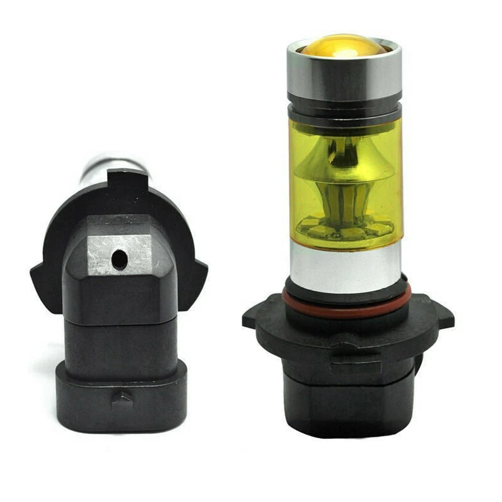 2pcs 9005 H10 9145 3000K Yellow 100W LED Headlight Bulb Kit Fog Light Lamp 360 Degree Beam Angle Car Lights Accessories