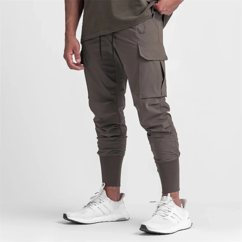 New Men's Casual Straight Cargo Pants Oversize Cotton Trousers Solid Fashion Male Streetwear clothing for men Cargo