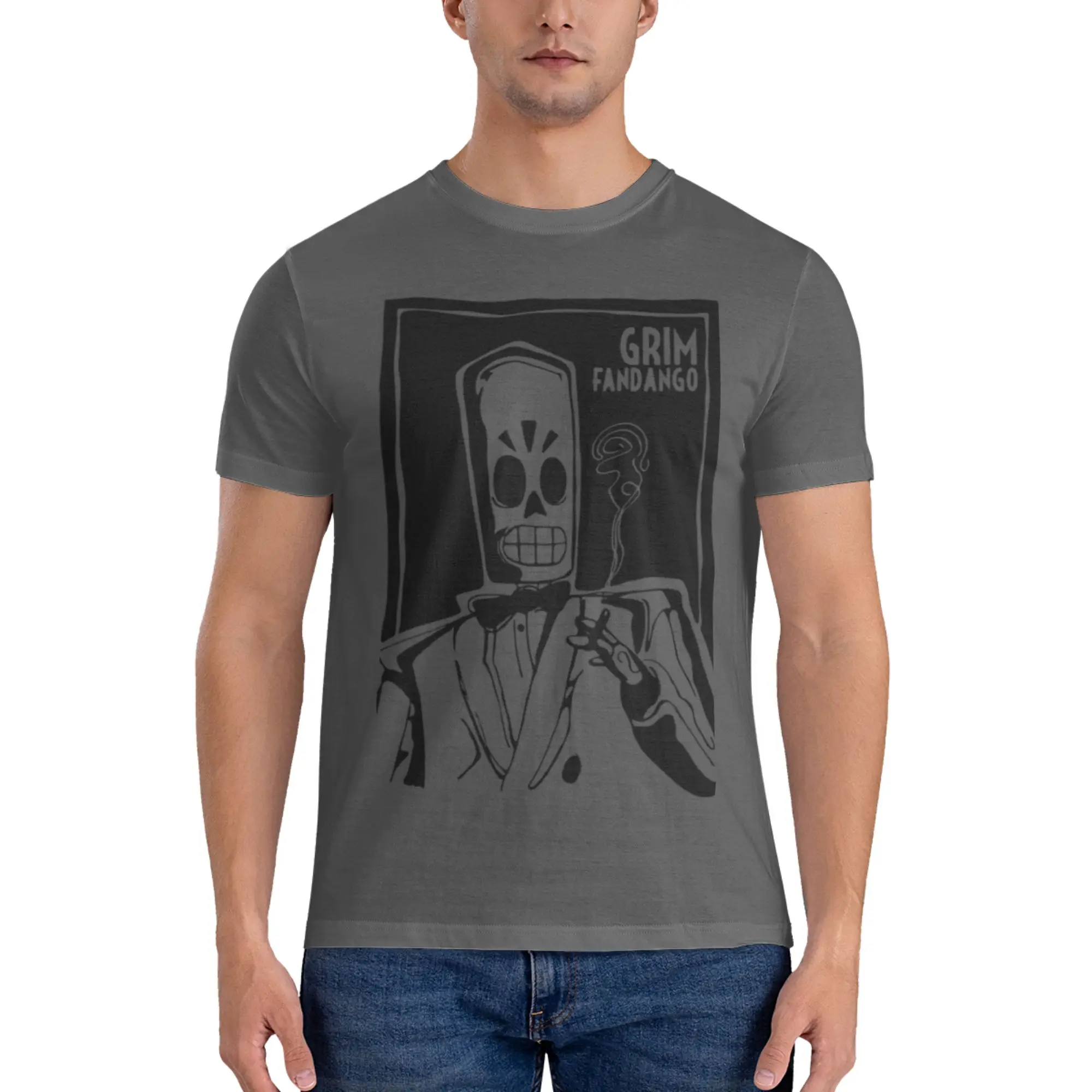 Фото Funny Grim Fandango  Promotion Men's Printed T-Shirt Unisex T shirtBlouses №3