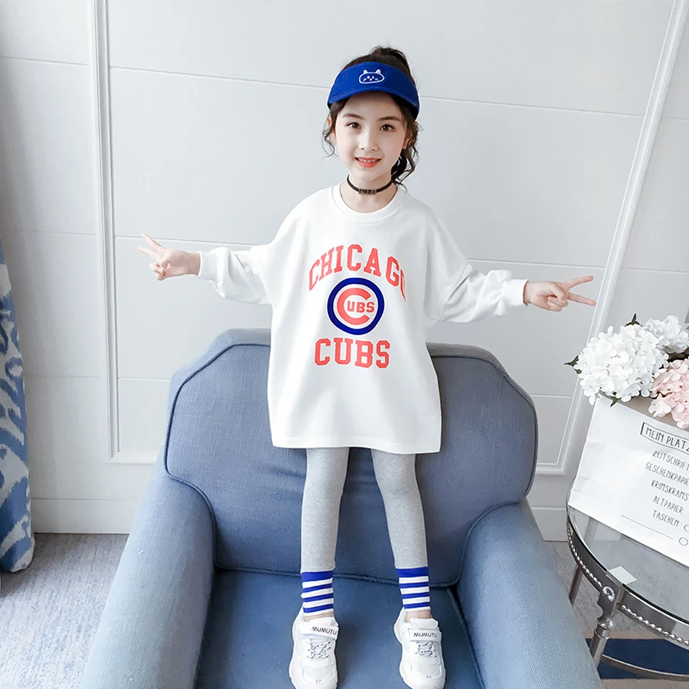 

Tracksuits for Girls Boutique Spring and Fall Korean Casual Fashion Kawaii Loose Long-sleeved Tops Legging Sports Two-piece sets