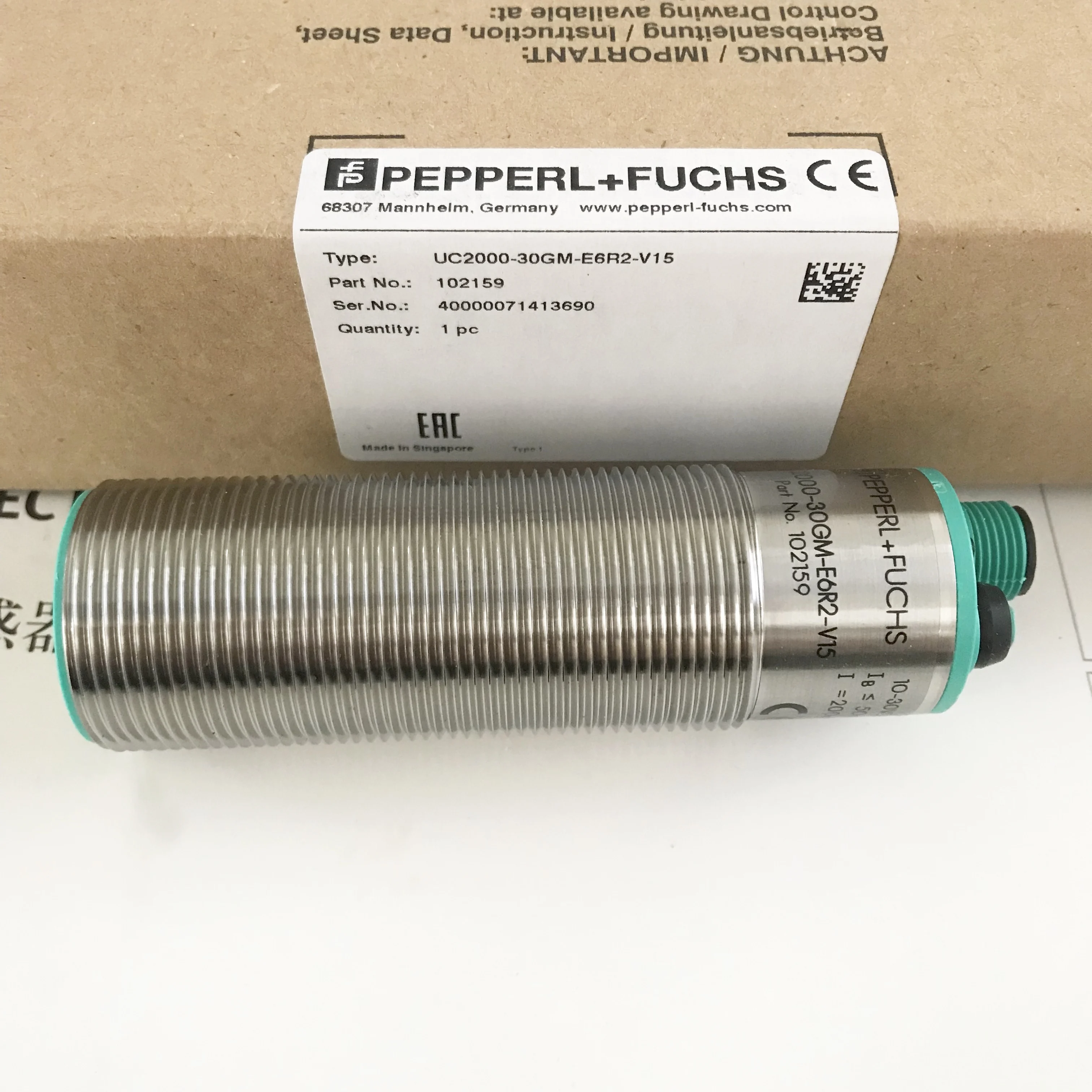 

Ультразвуковой датчик PEPPERL+FUCHS UC500-30GM, UC2000-30GM, UC4000-30GM, UC6000-30GM, UB2000-30GM, UB300-18GM40
