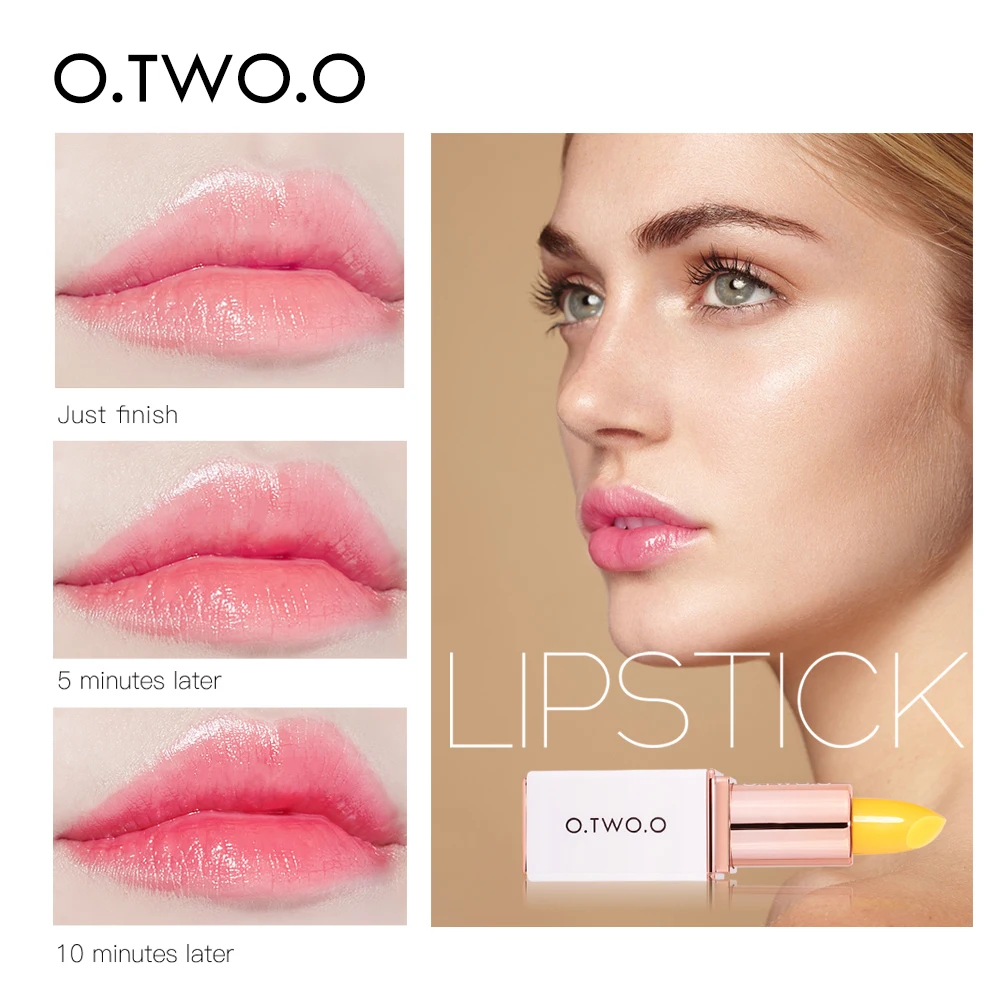 

Non-stick Cup Color Change Lip Balm Lipstick Long Lasting Hygienic Moisturizing Lipstick Anti Aging Makeup Lip Care