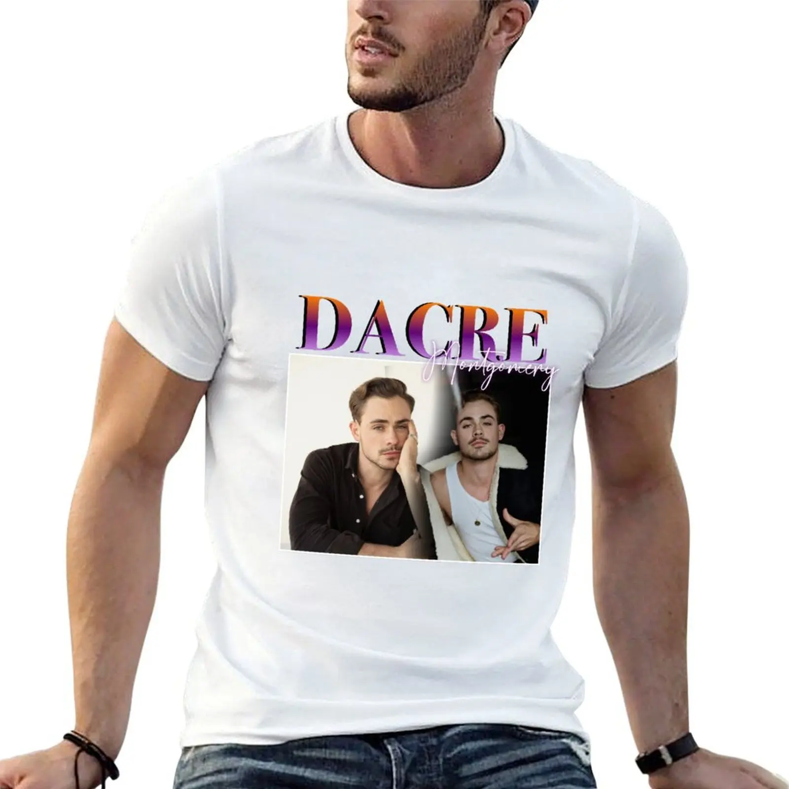 Фото Футболка с дизайном в стиле ретро 90-х годов Dacre Montgomery, футболка с короткими рукавами для бега и занятий спортом №1