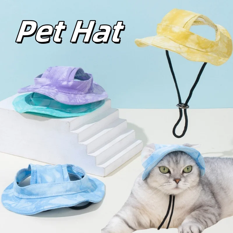 Защитная Бейсболка От Солнца Для Собак И Кошек Регулируемый Шейный Ремень