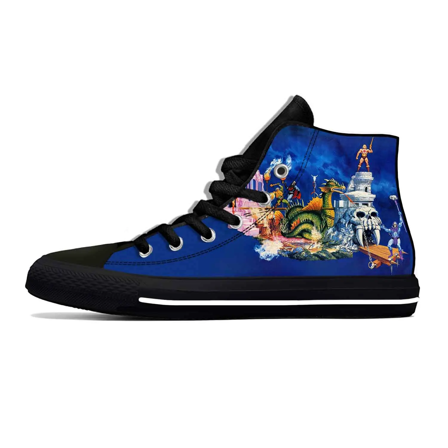 

Masters Of The Universe Cartoon Skeletor He-Man Casual Cloth Shoes High Top Lightweight Breathable 3D Print Men Women Sneakers