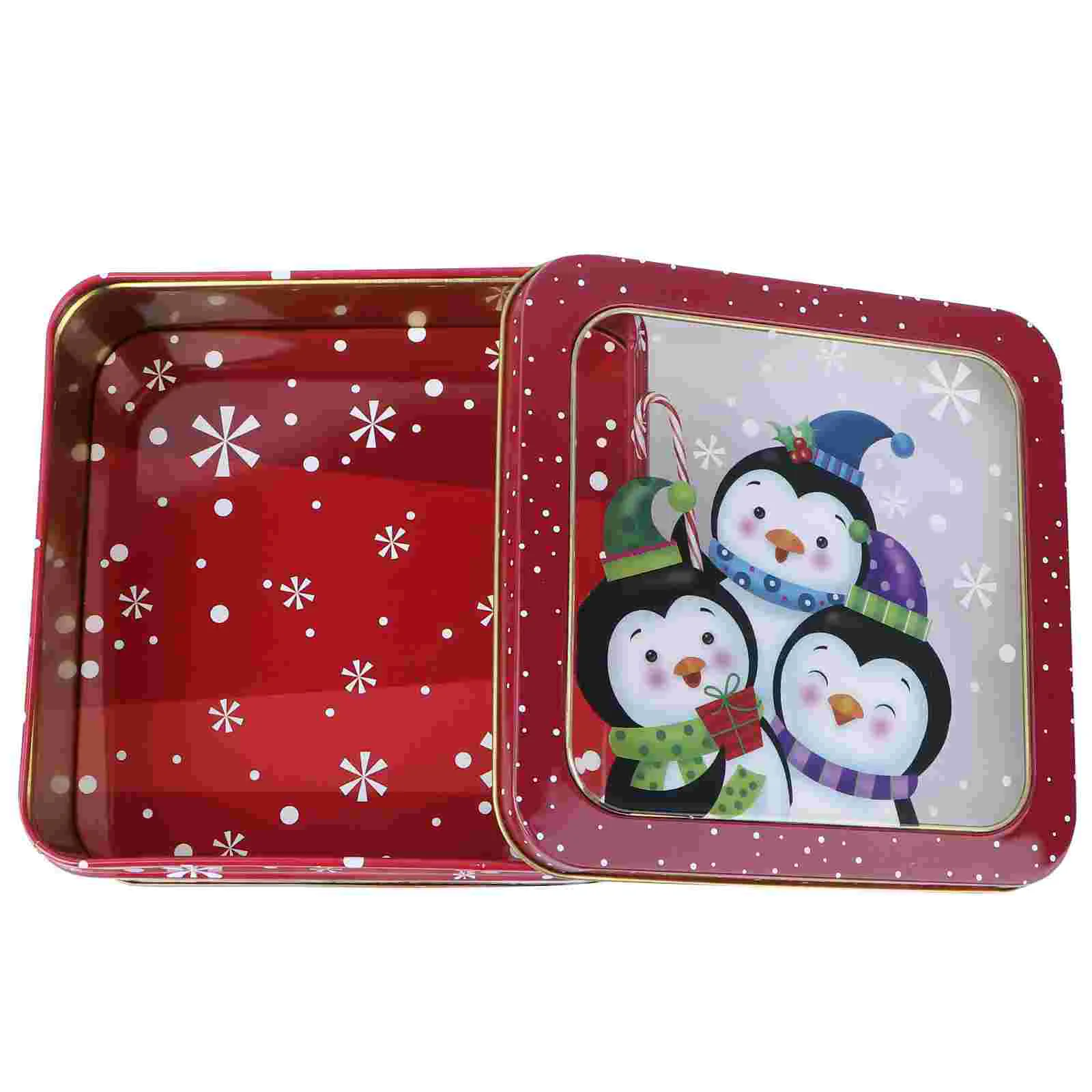 

Christmas Box Tin Cookie Tins Gift Candyholiday Tinplate Boxes Jar Empty Metal Lids Treat Lid Can Storage Containercookies Favor