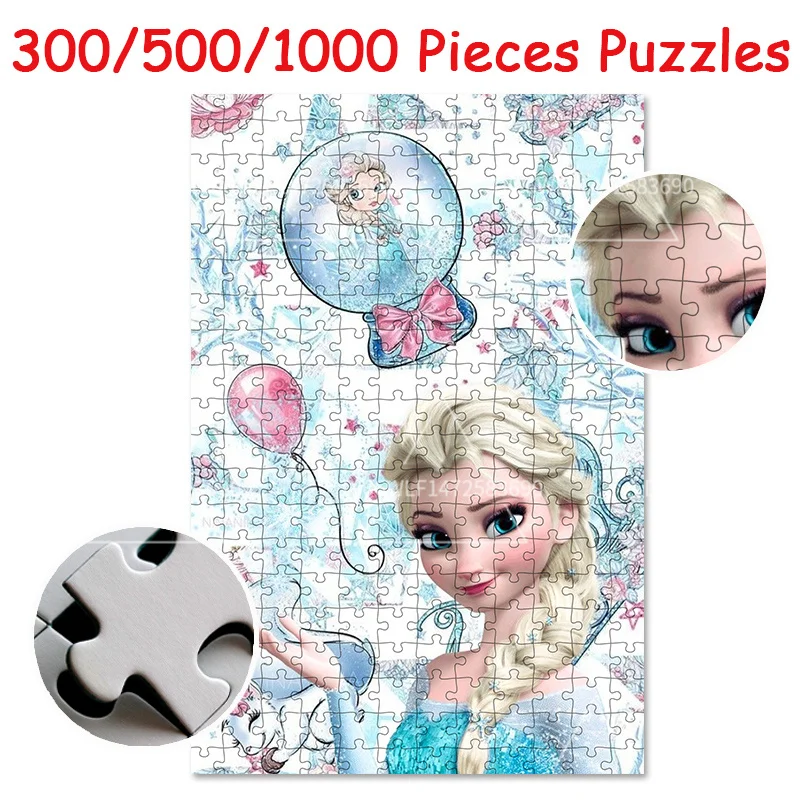 

Aisha Frozen Disney Puzzle Toys 300/500/1000 Pieces Wooden Puzzles Children's Educational Games Adult Handmade Gifts Hd Poster