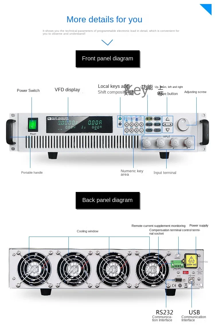 It8514c высокомощный программируемый электронный тестер нагрузки постоянного тока